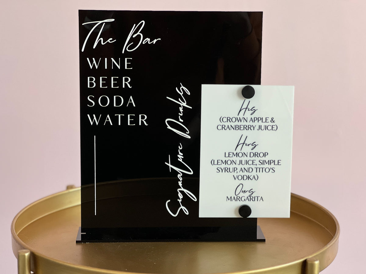 2 Layer | Double Single Piece Table Sign