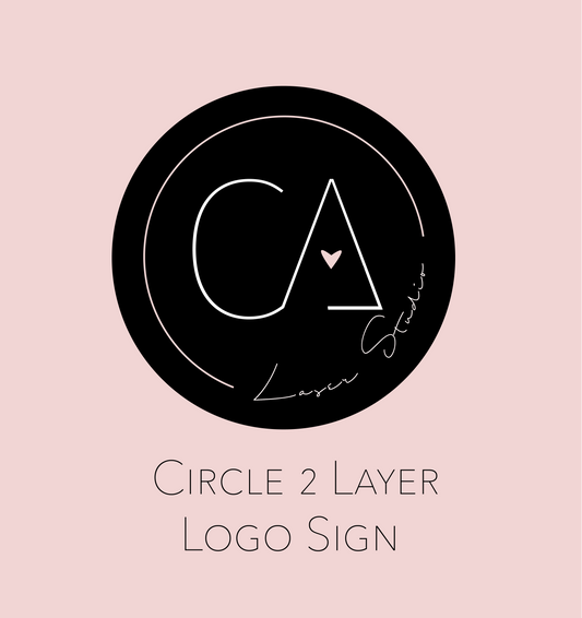 2 Layer Logo Round Logo Sign