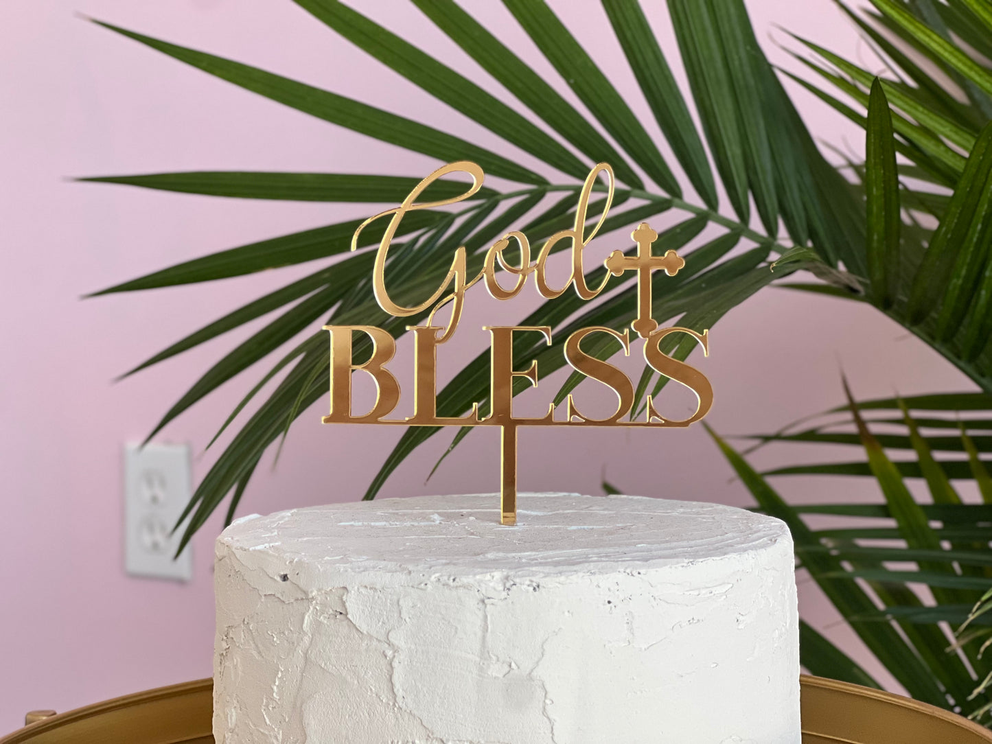 God Bless Cake Topper