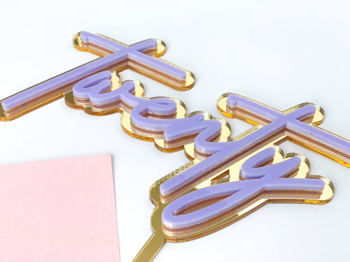 Age Cake Topper | 2 Layers