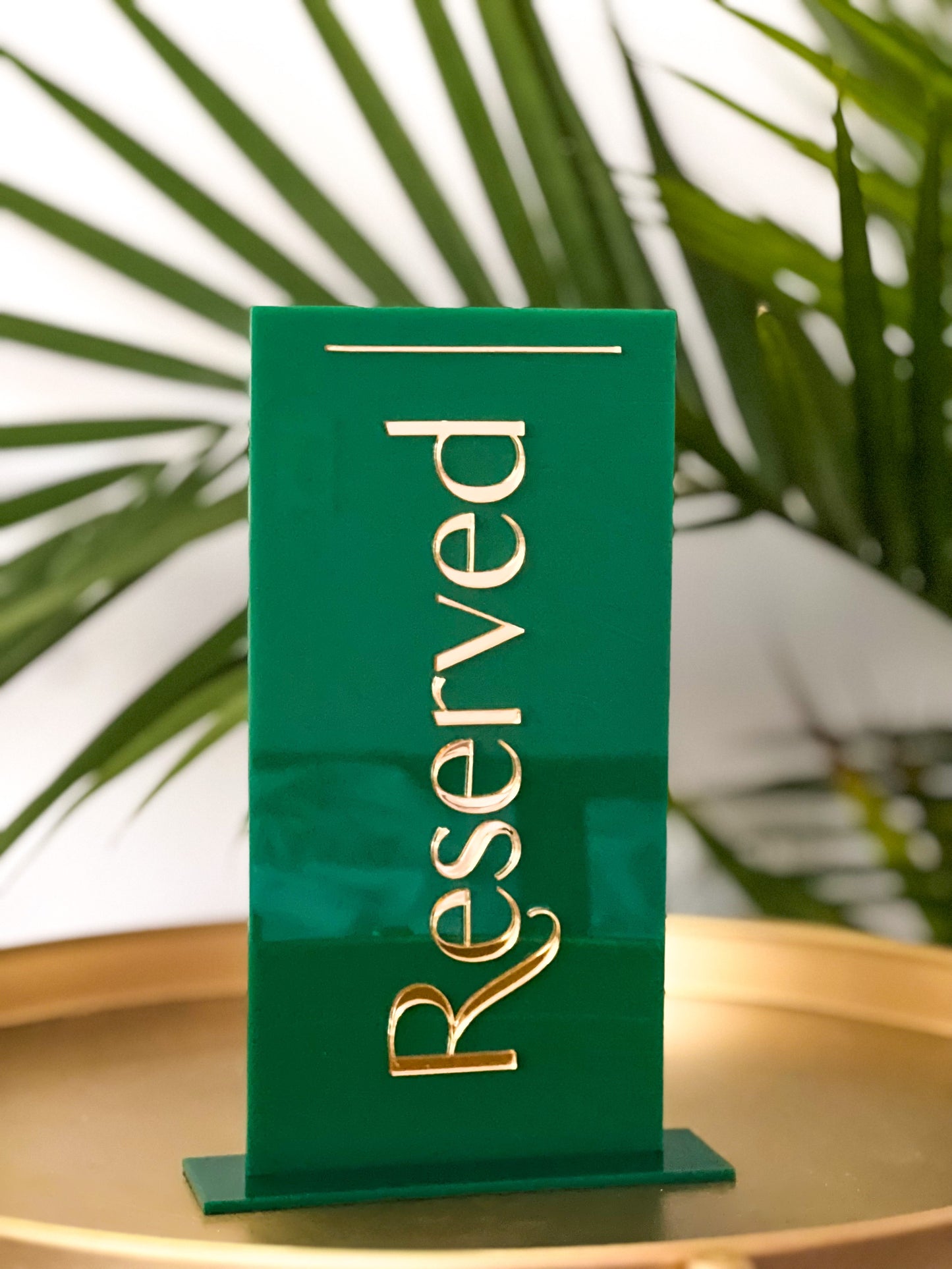 Rectangle Reserved Table Sign | 2 Layers