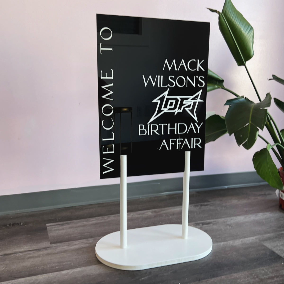 Signage Rental Insert Insert Sign Stand | Rental – Creole Amour Laser Studio