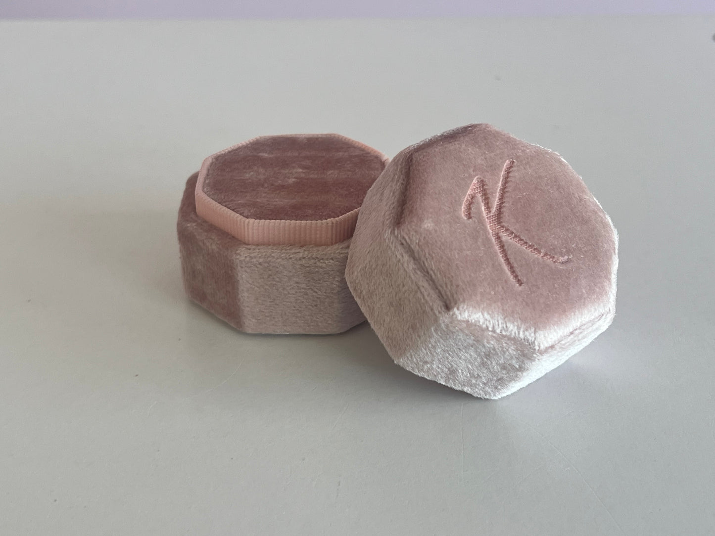 Engraved Velvet Ring Box