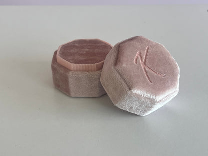 Engraved Velvet Ring Box
