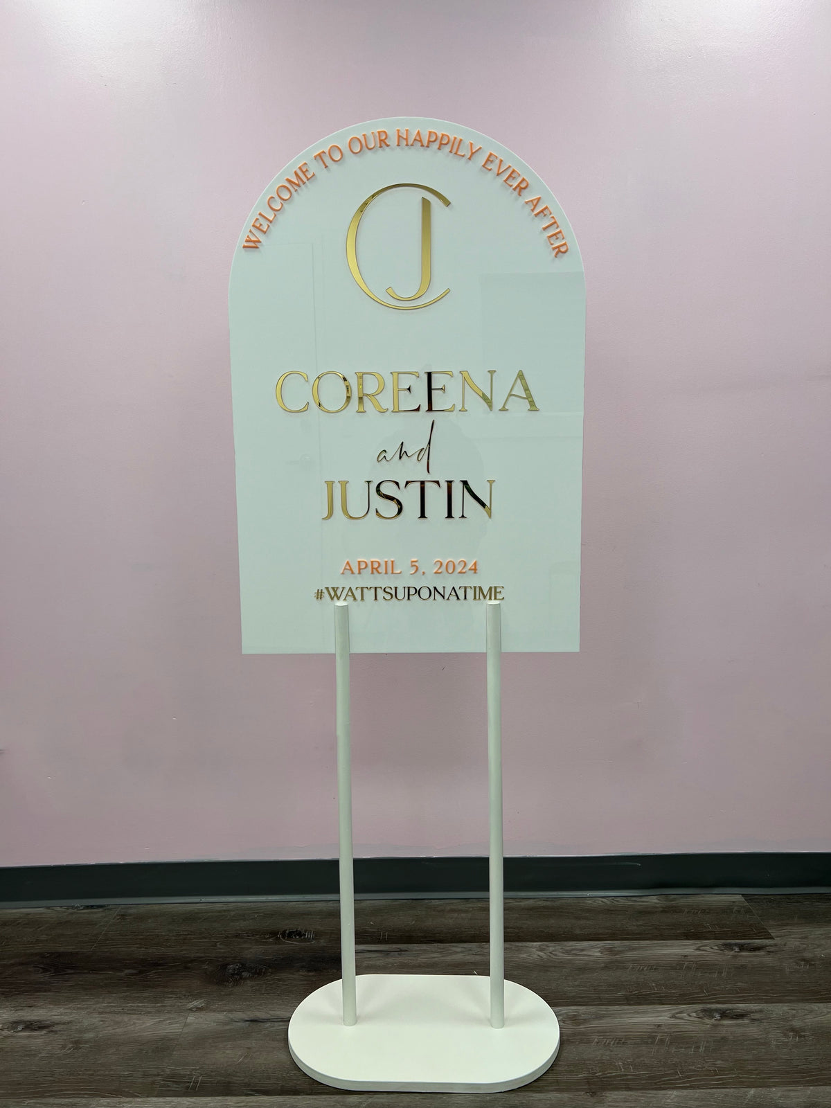 Signage Rental Insert Insert Sign Stand | Rental – Creole Amour Laser Studio