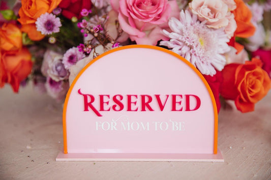 Half Arch Reserved Table Sign | 2 Layers