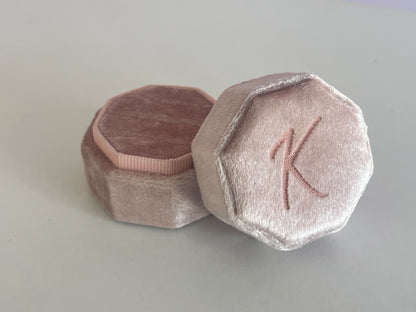 Engraved Velvet Ring Box