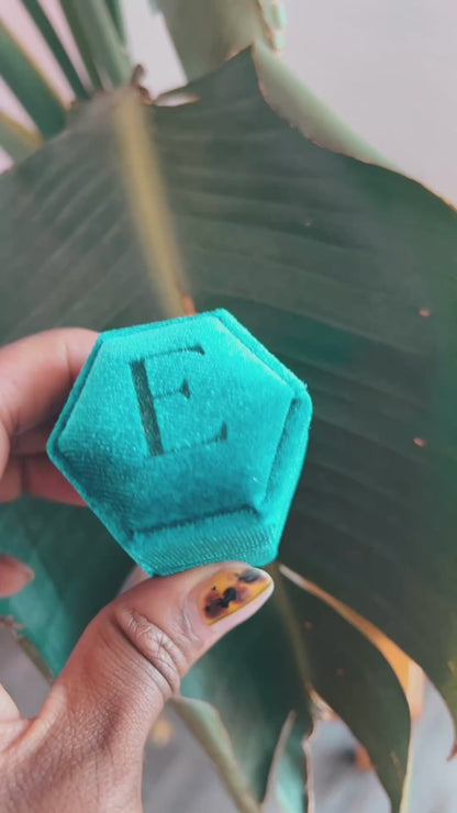 Engraved Velvet Ring Box