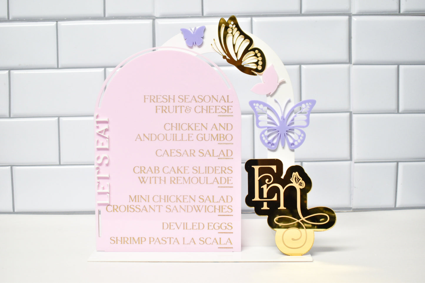 Butterfly Arch Table Sign | 3 Parts