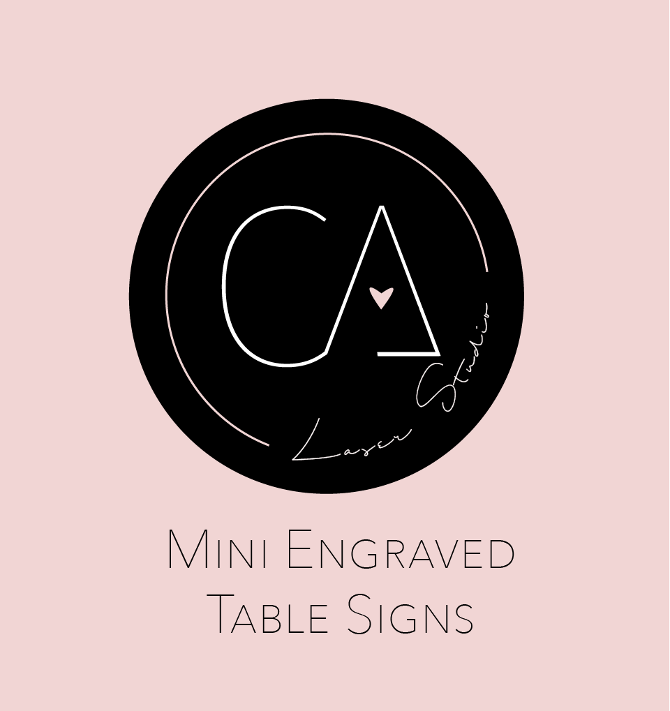Mini Rainbow Themed Table Signs | 3 Layers