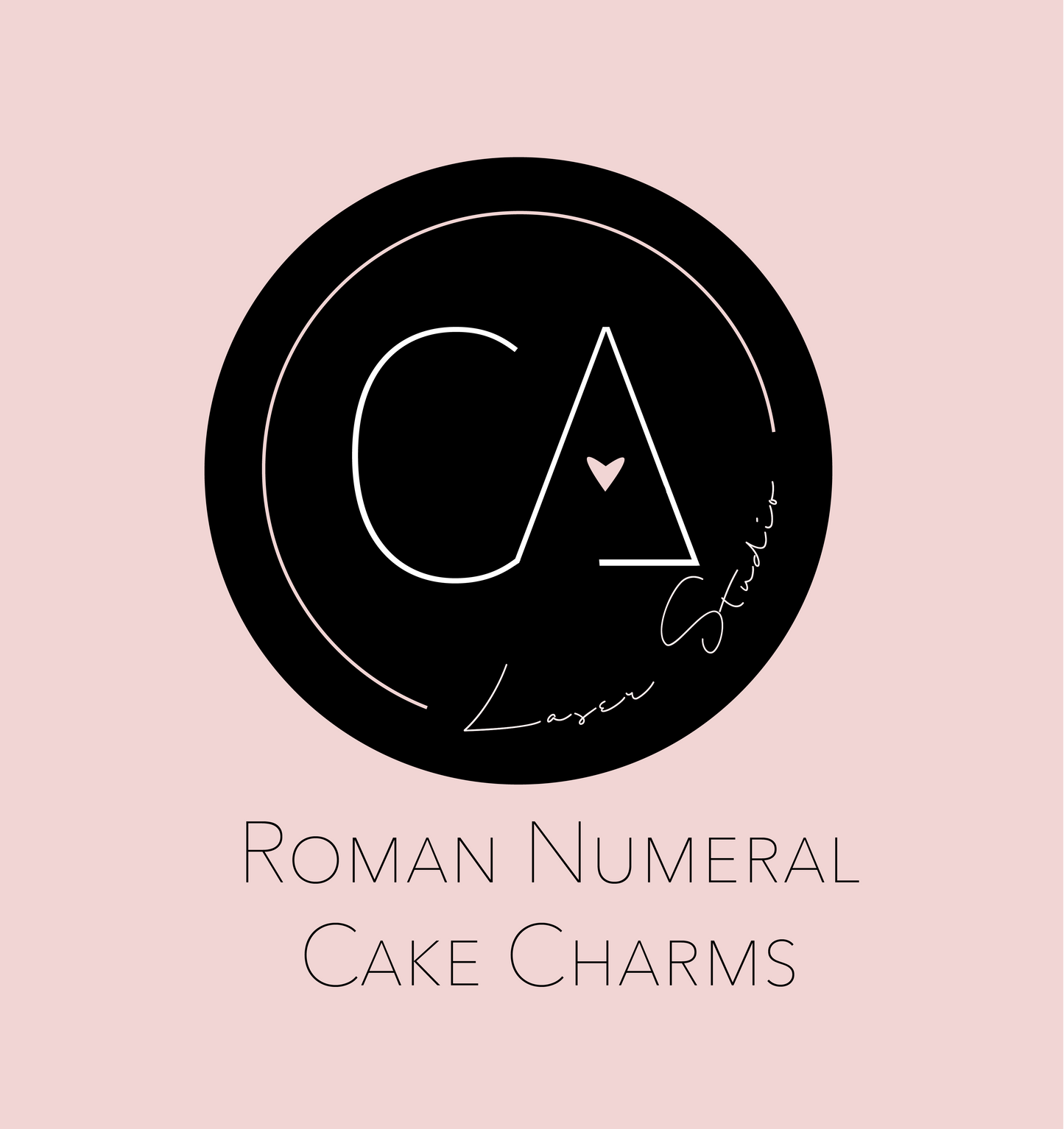 Roman Numeral Cake Charms