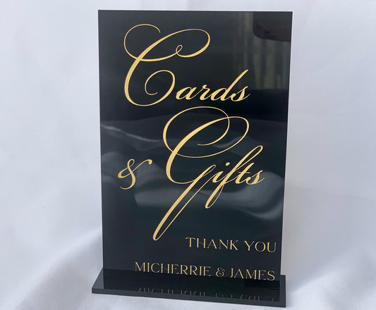 Engraved Table Sign | w/Color Filled Text