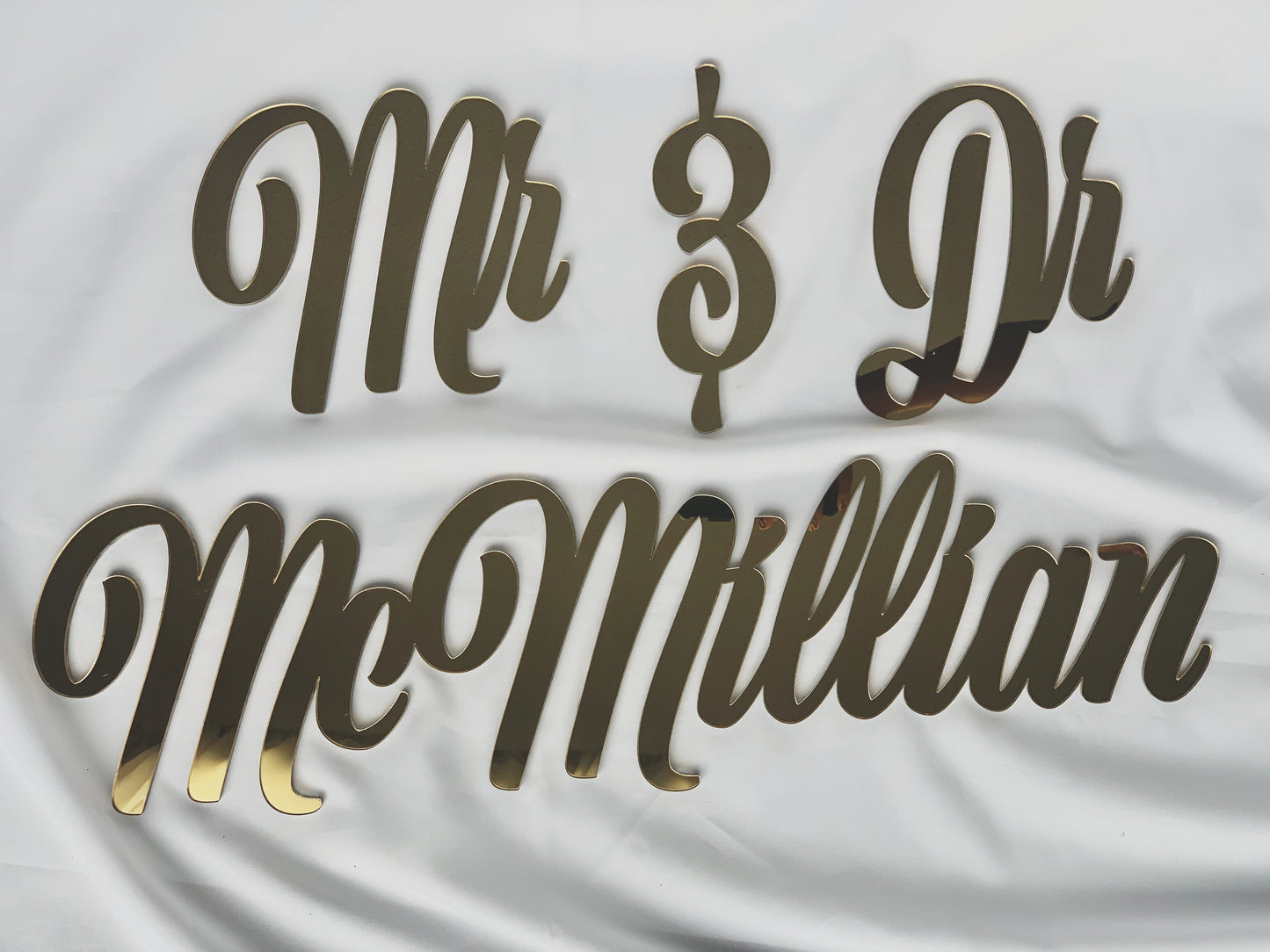 "Mr & Mrs" Last Name Backdrop Sign