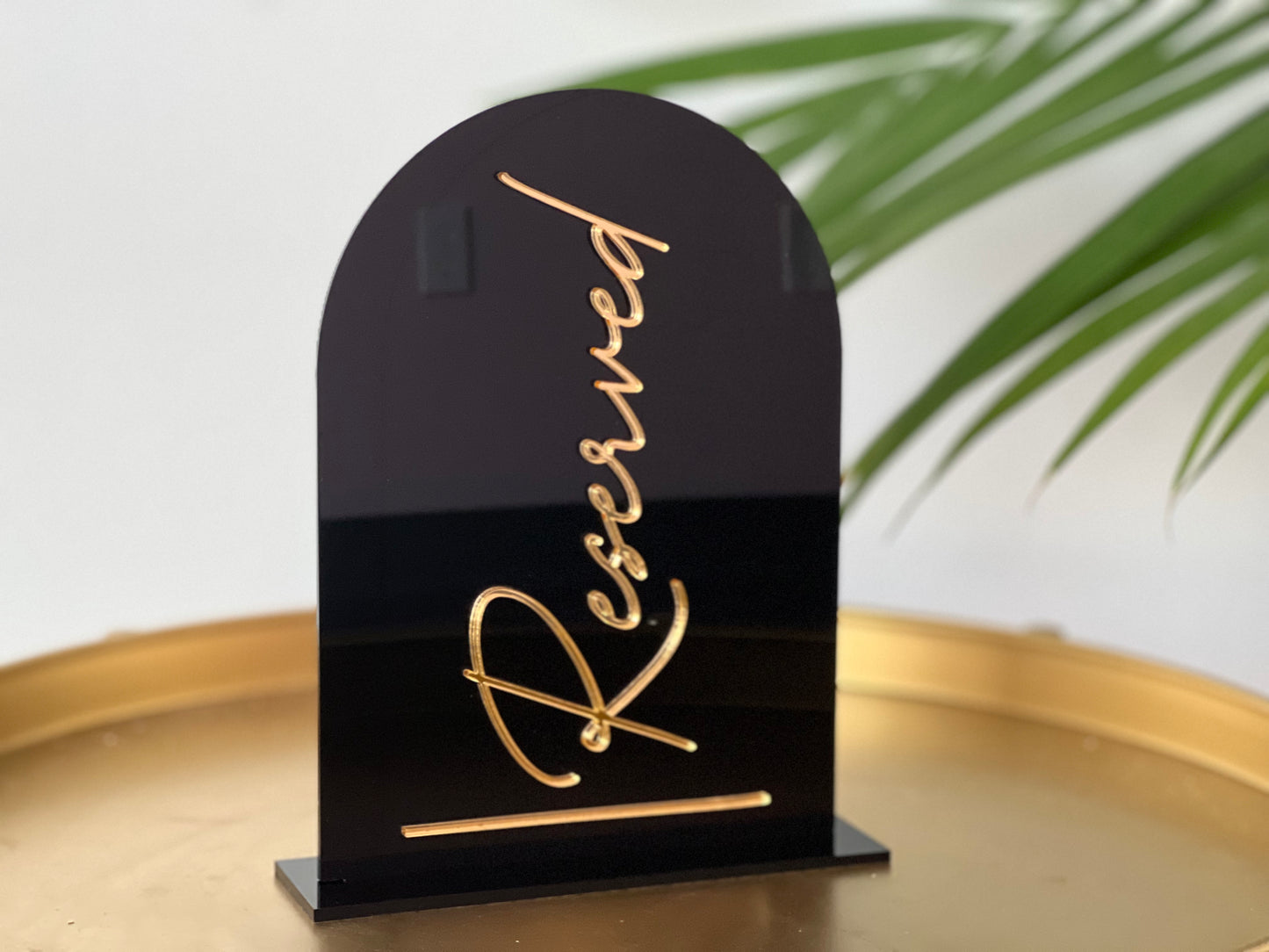 Arched Reserved Table Sign | 2 Layers