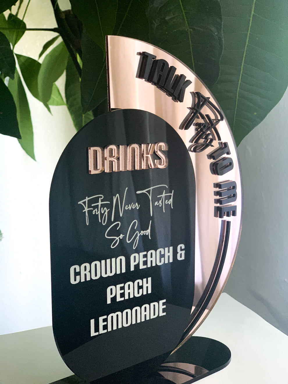 2 Part | 2 layer Table Sign – Creole Amour Laser Studio