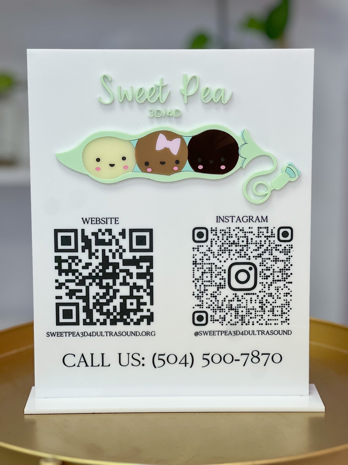 Business QR Code Sign | 2 Layers, Single Piece