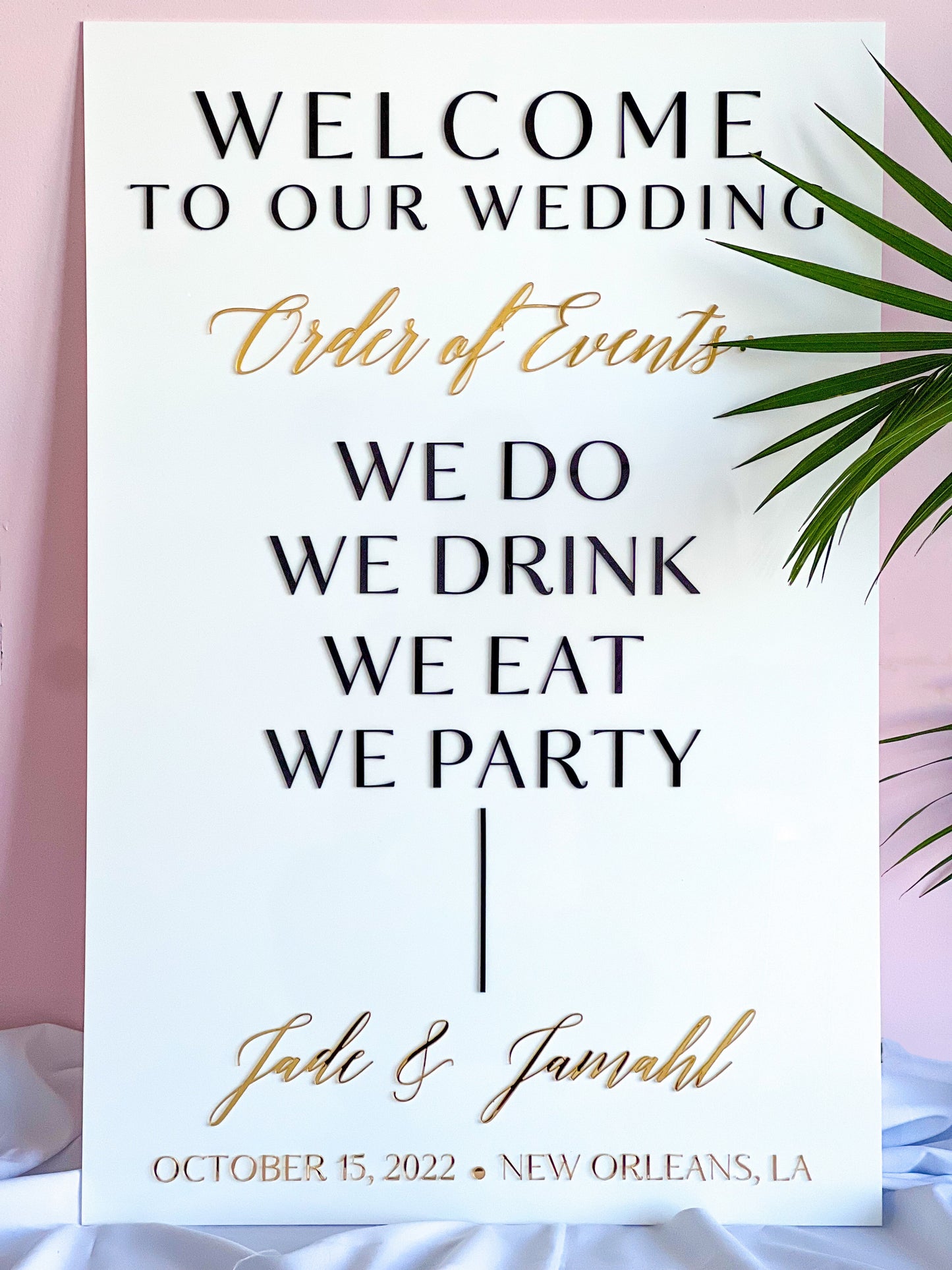 Fun Order of Events Welcome Sign | 2 Layers
