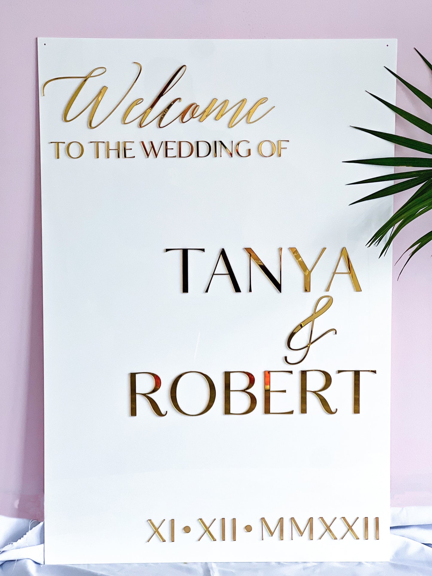 Large Wedding Welcome Sign | 2 Layers