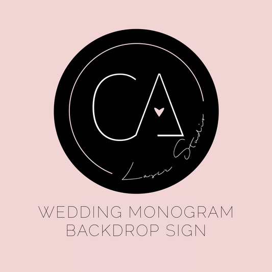 Monogram Backdrop Sign