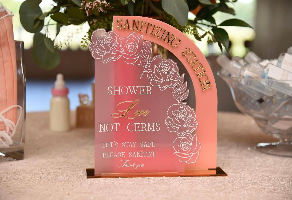 Floral Table Sign