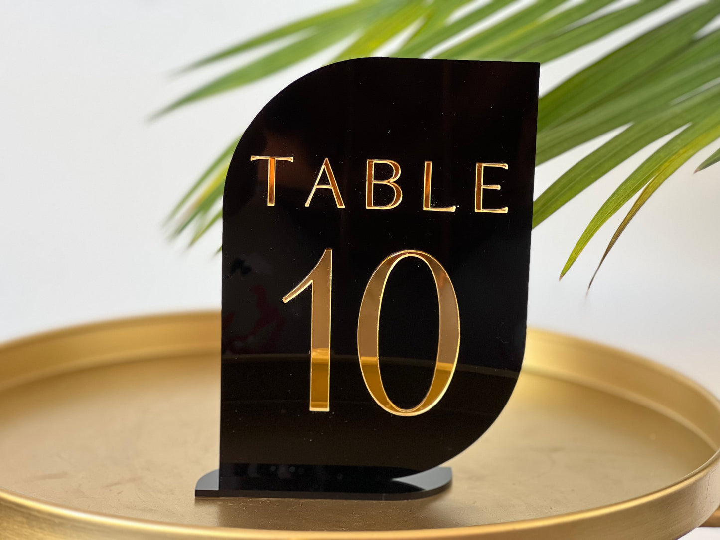 Curved Rectangle Table Numbers | 2 Layers